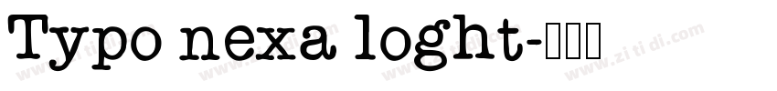 Typo nexa loght字体转换